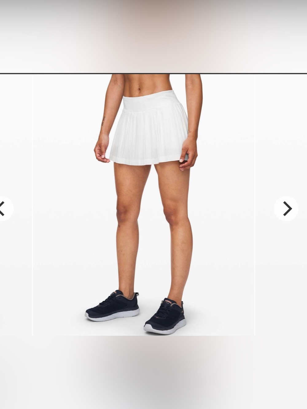 Lululemon pleat to street skirt size 6 white